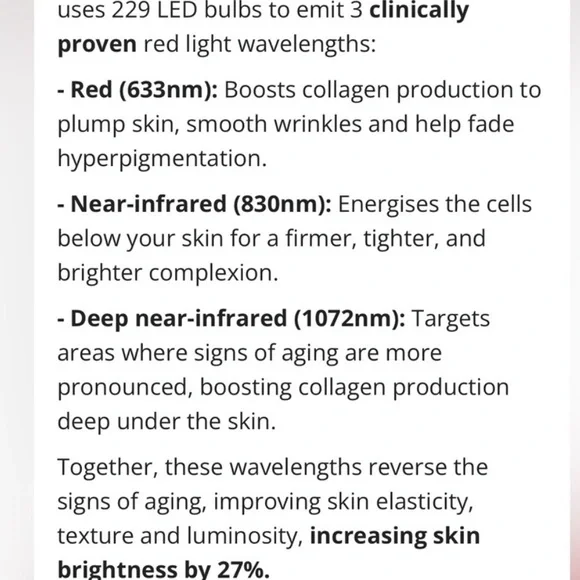 CurrentBody LED Red Light Face Mask 
Series 1 in bag & box - Picture 9 of 9